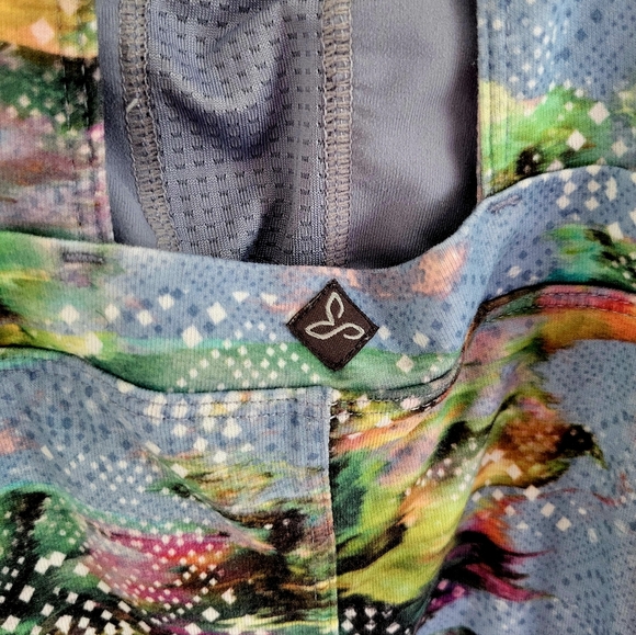 PrAna 'Cantine' Periwinkle Abstract Fractal Sleeveless Activewear Dress, Size XS - Picture 5 of 10